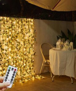 Guirlande suspendue de feuilles en soie artificielle