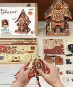 3D Puzzle en bois Horloge coucou Style forêt noire avec oiseau – Image 3
